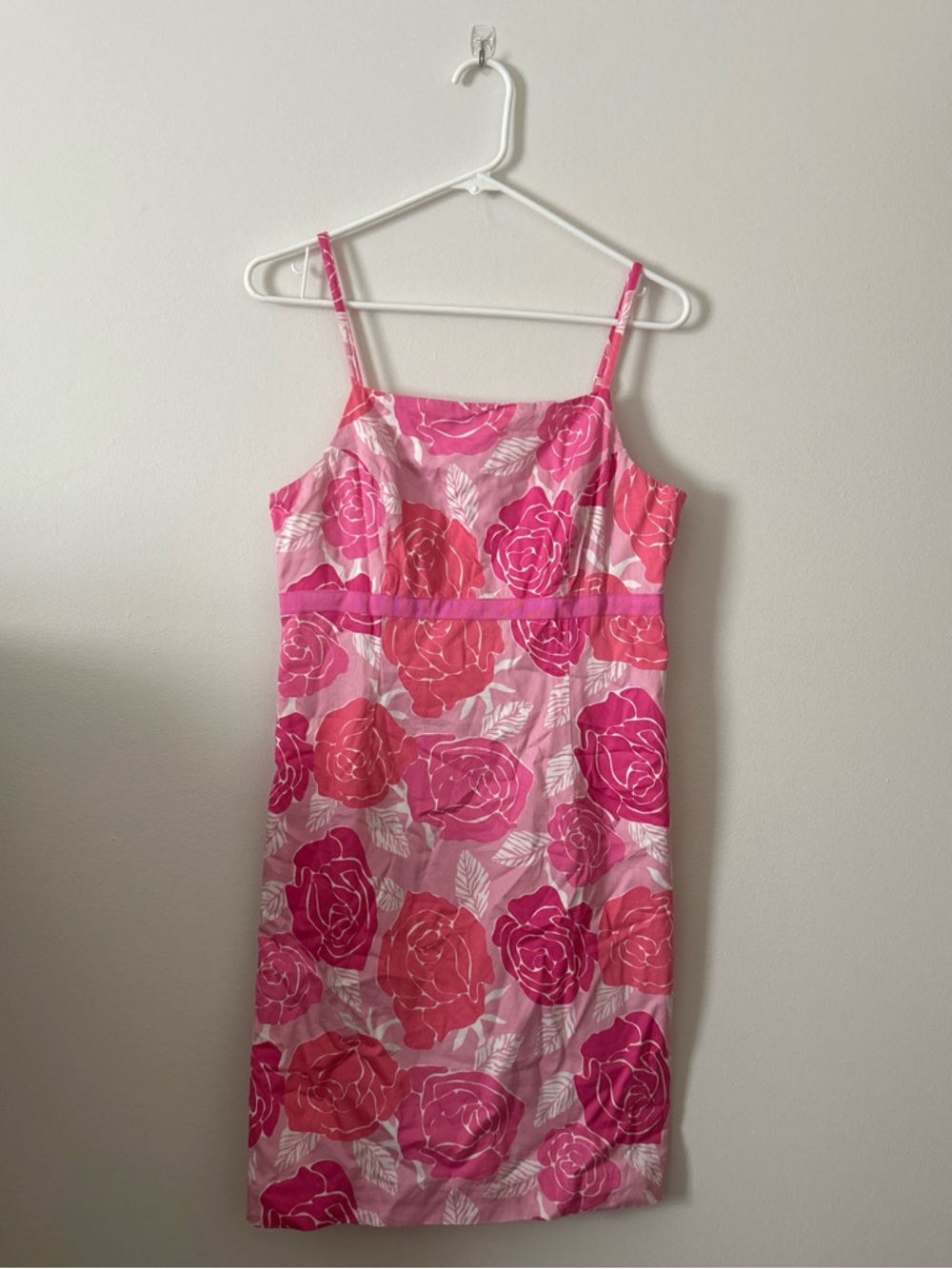 Lilly Pulitzer Hot Pink and Light Pink Floral Slip Dress